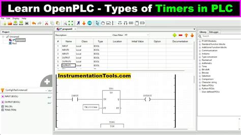 different types of timers in plc